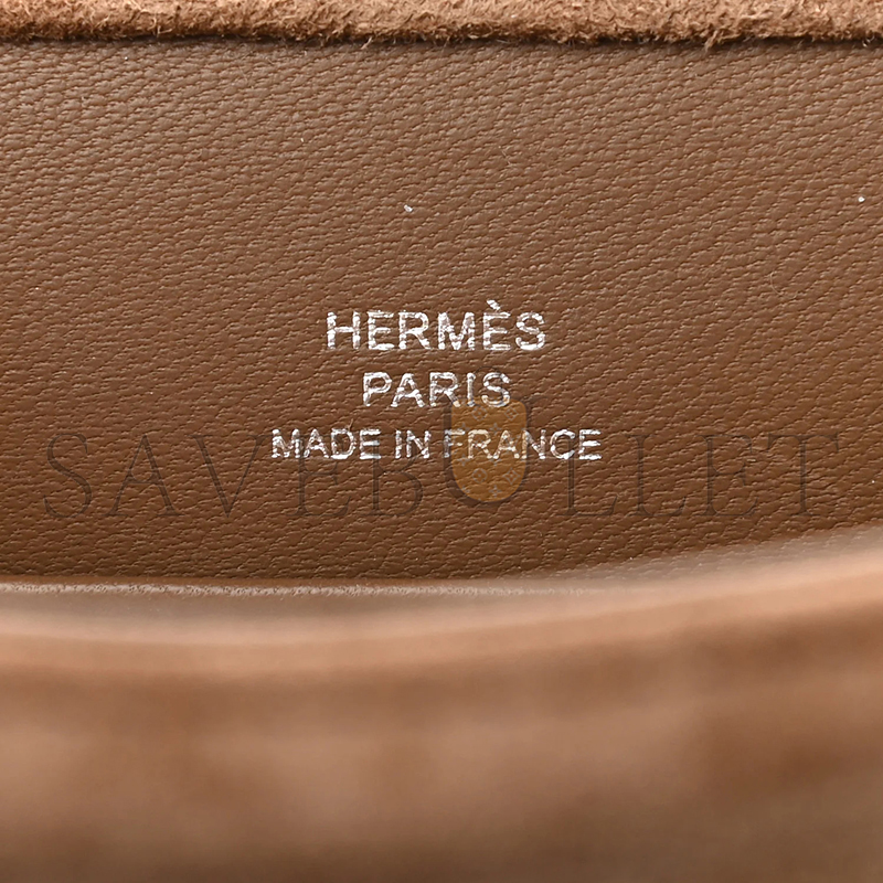 HERMES MASTER CONSTANCE 18 MARRON GLACE VEAU DOBLIS SUEDE PALLADIUM HARDWARE (18*15*4cm)
