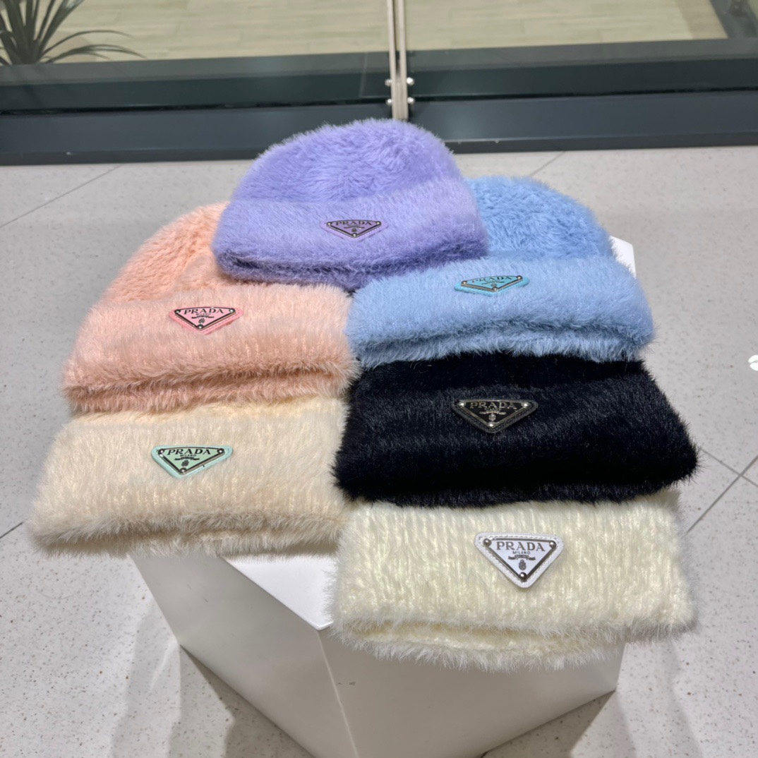 TOP PRADA Autumn And Winter Wool Cap - Six Colors