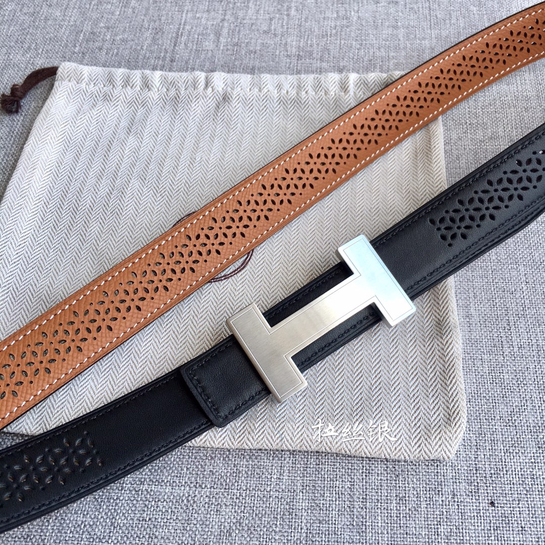 TOP HERMES Double Sided Waistband - 2.5CM - GHW/SHW