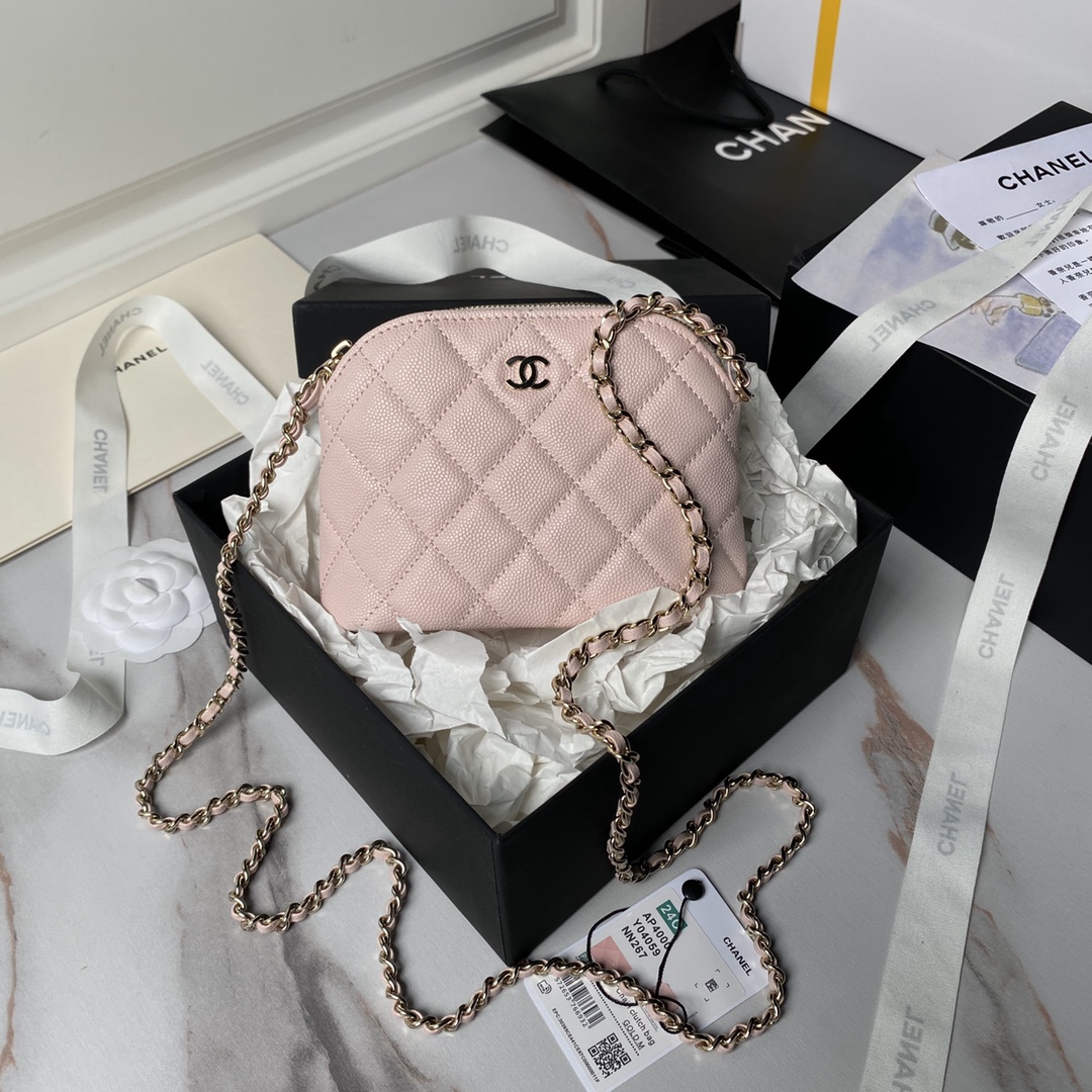 TOP CHANEL Shell Bag 11×16×2.5cm - 5 Color&GHW