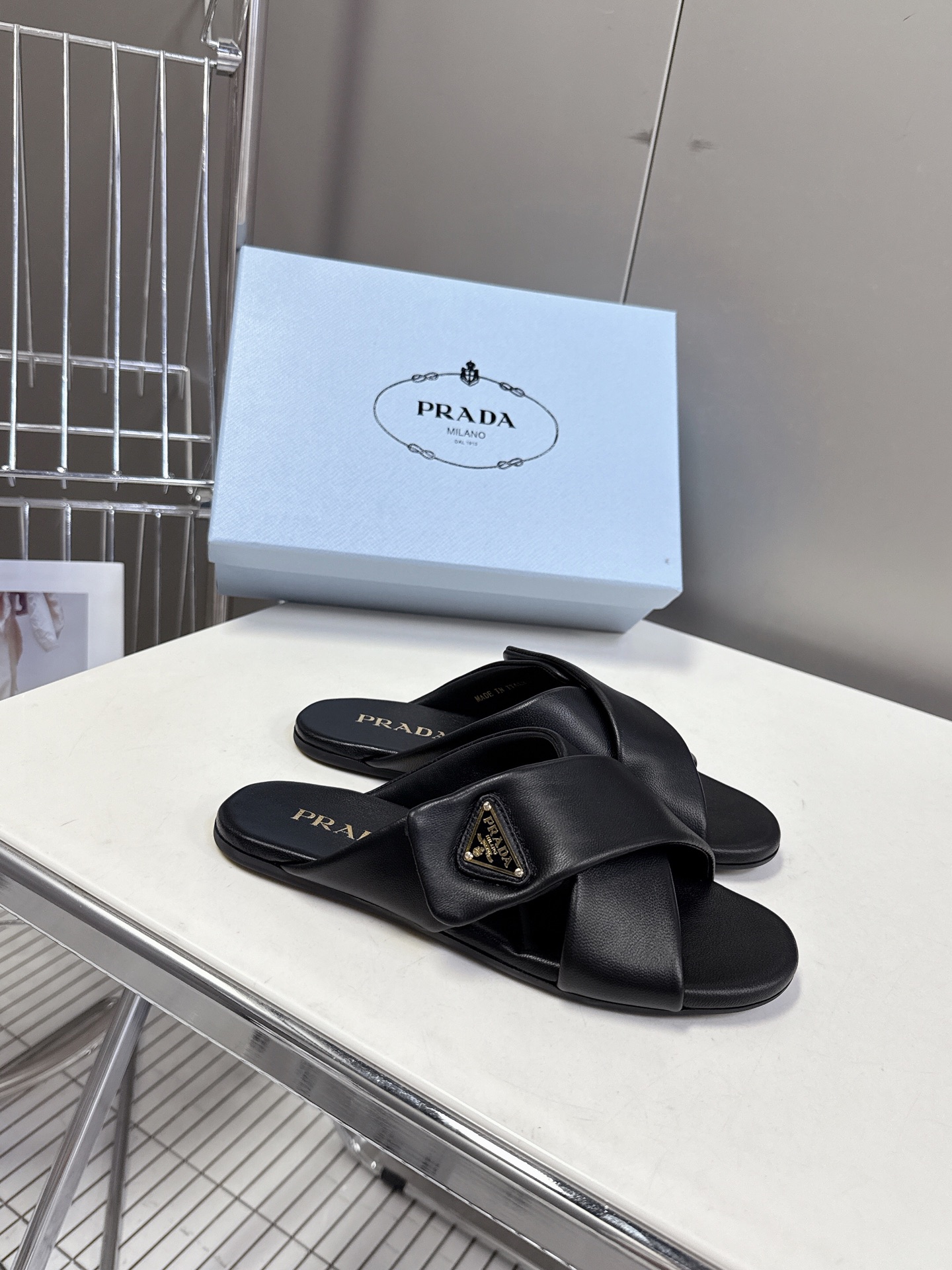 TOP PRADA Flat Slippers - 3 Colors