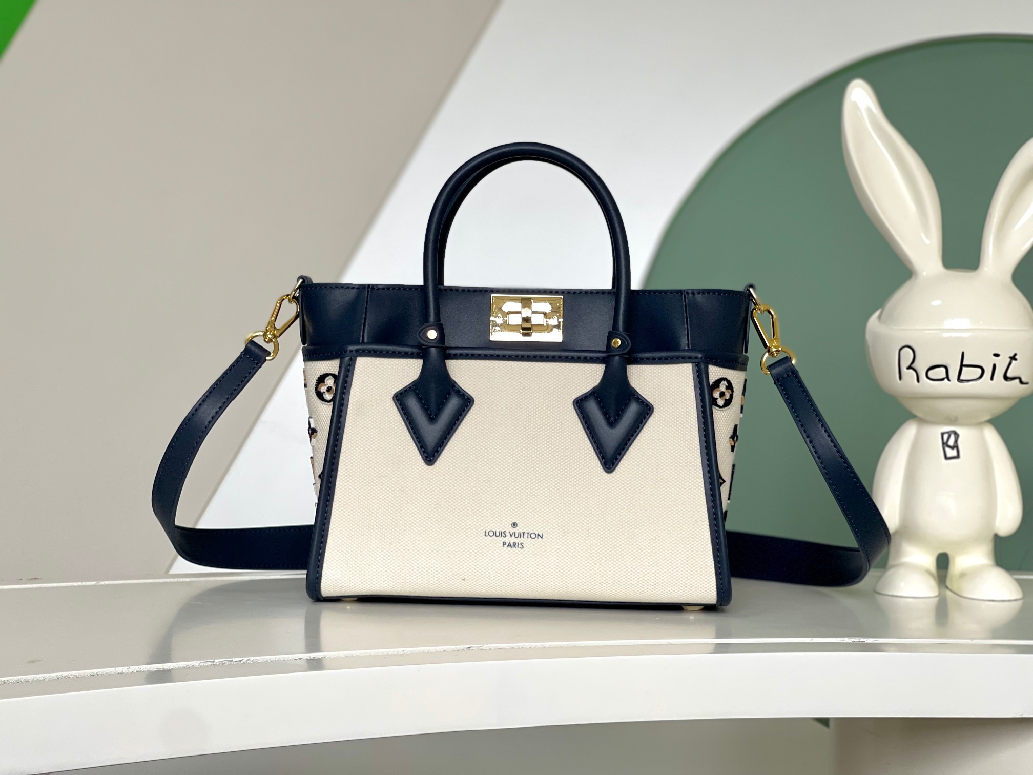 TOP Louis Vuitton LV On My Side Textile Canvas Leather Bag - 2 Colors&2Sizes