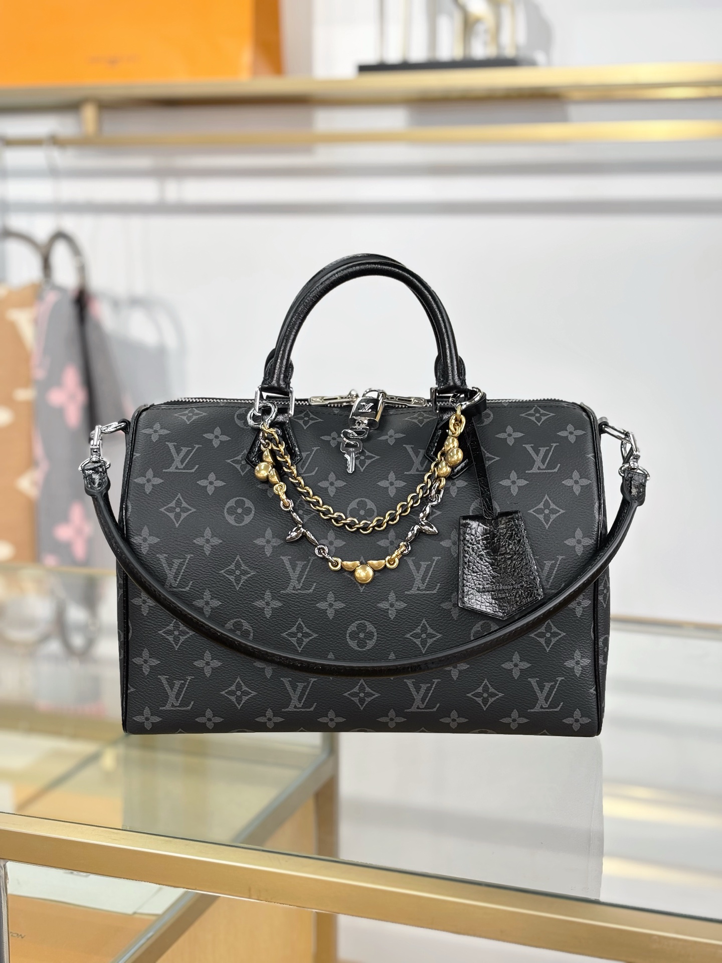 TOP Louis Vuitton LV Speedy Bandoulière 30 Monogram Bag 30x21x17 cm - Black