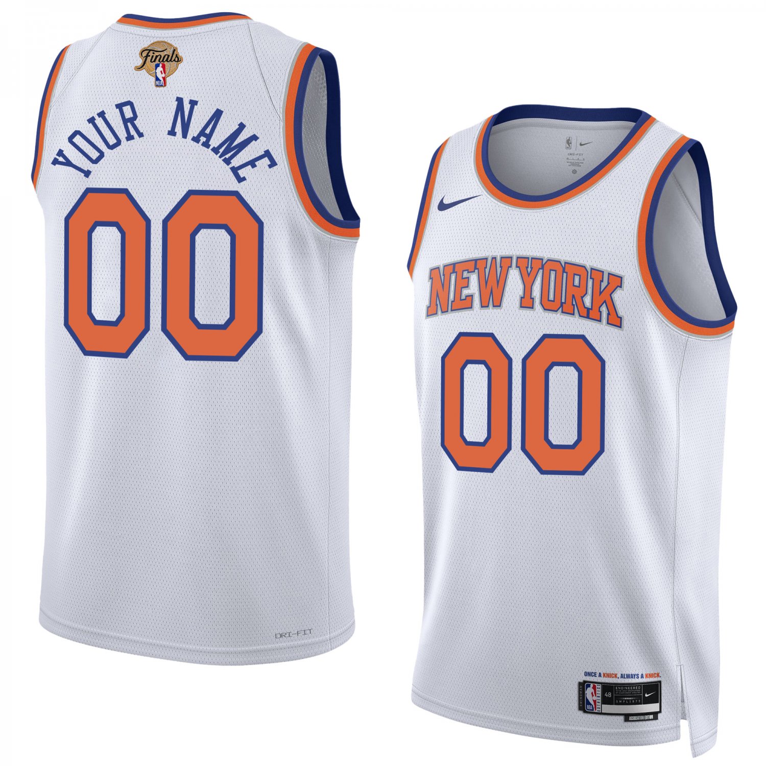 Custom New York Knicks 2026 Finals Jersey - White