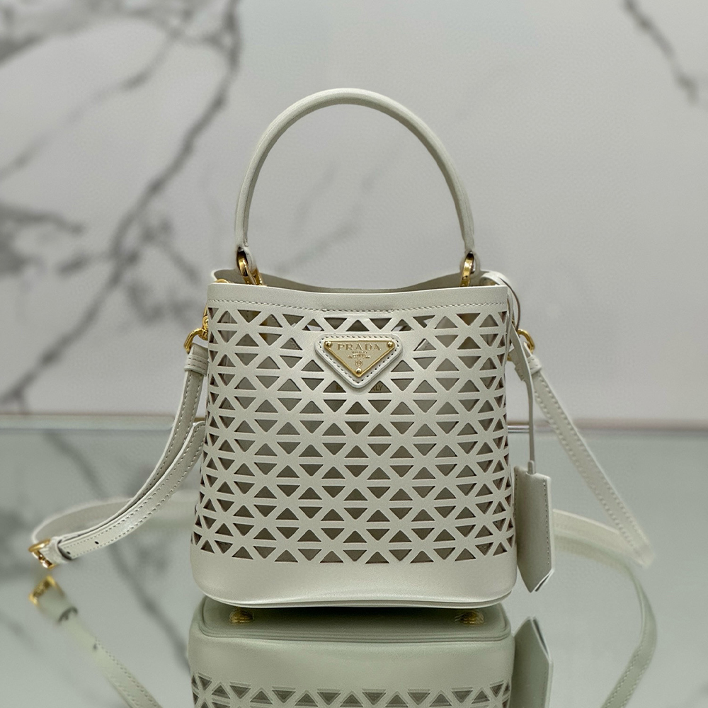 Prada Panier Leather Cutout Pattern Mini Bag(Replica)