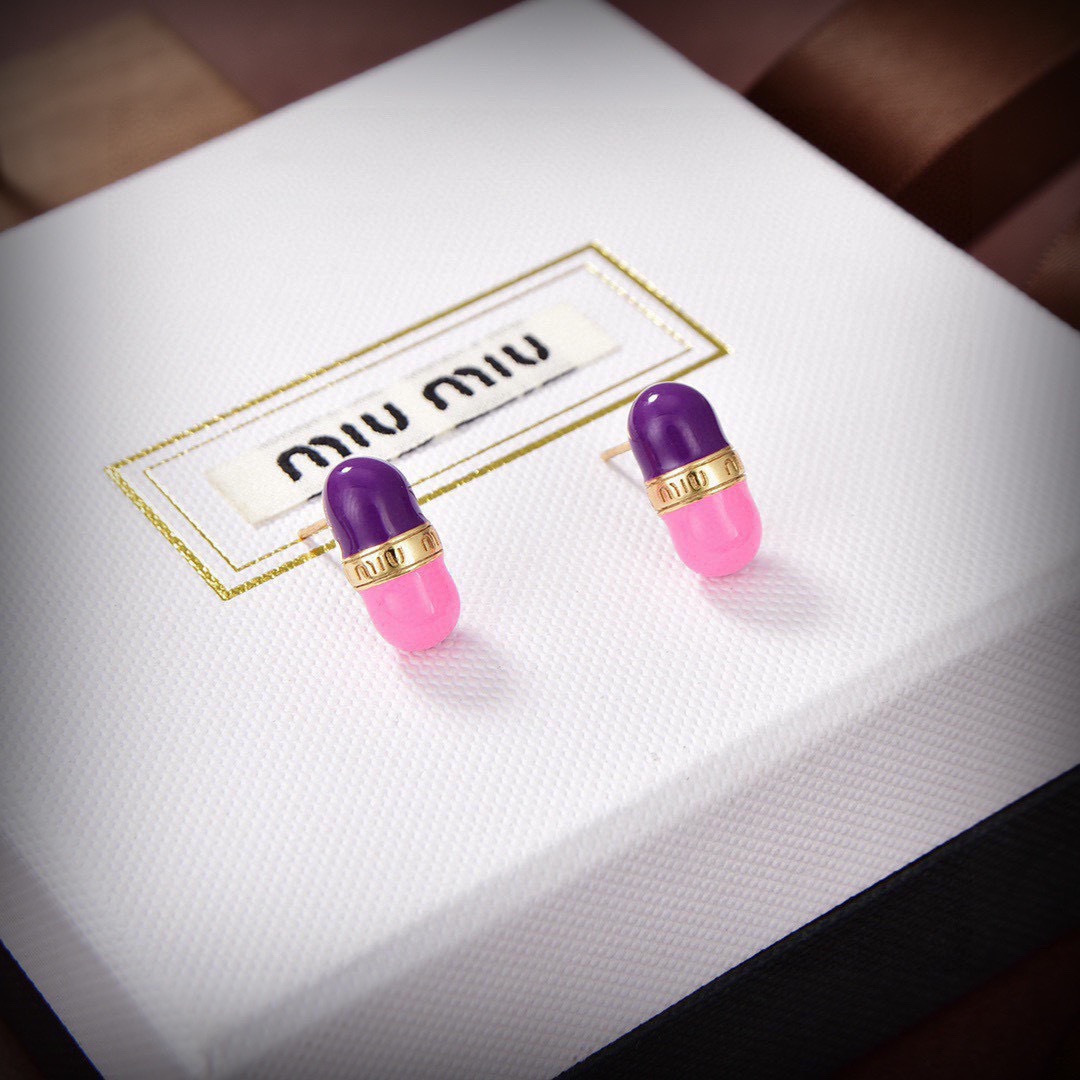 TOP Miu Miu Pill Earrings - 2 Colors