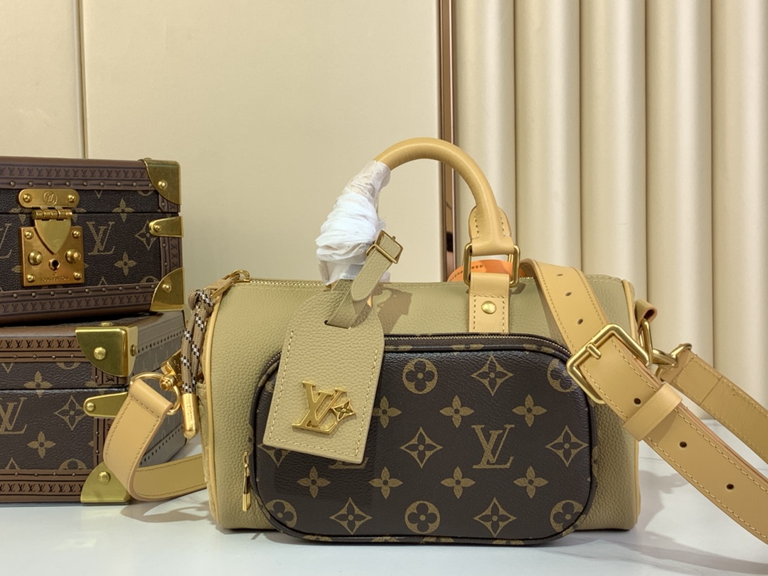 TOP Louis Vuitton LV KEEPALL BANDOULIÈRE 25  Travel Bag  15 x 11 x 25cm - Brown