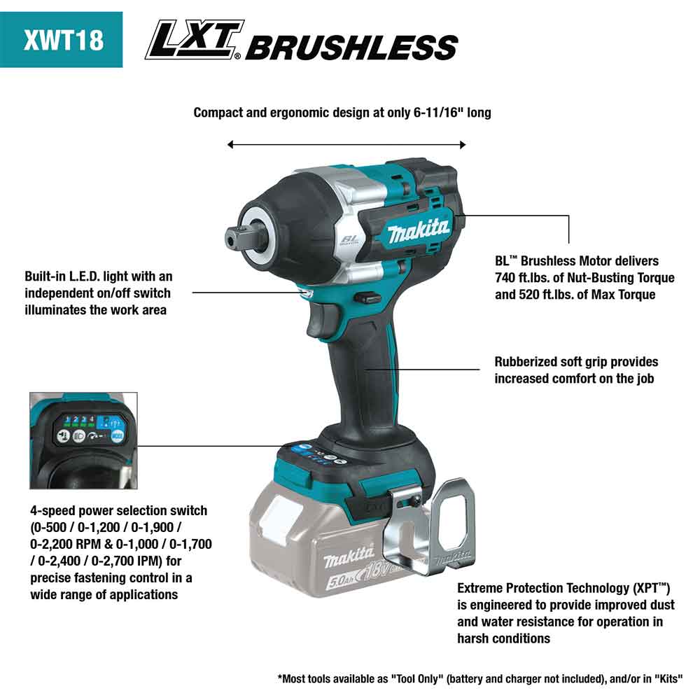 XWT18XVZ 18V LXT 1/2