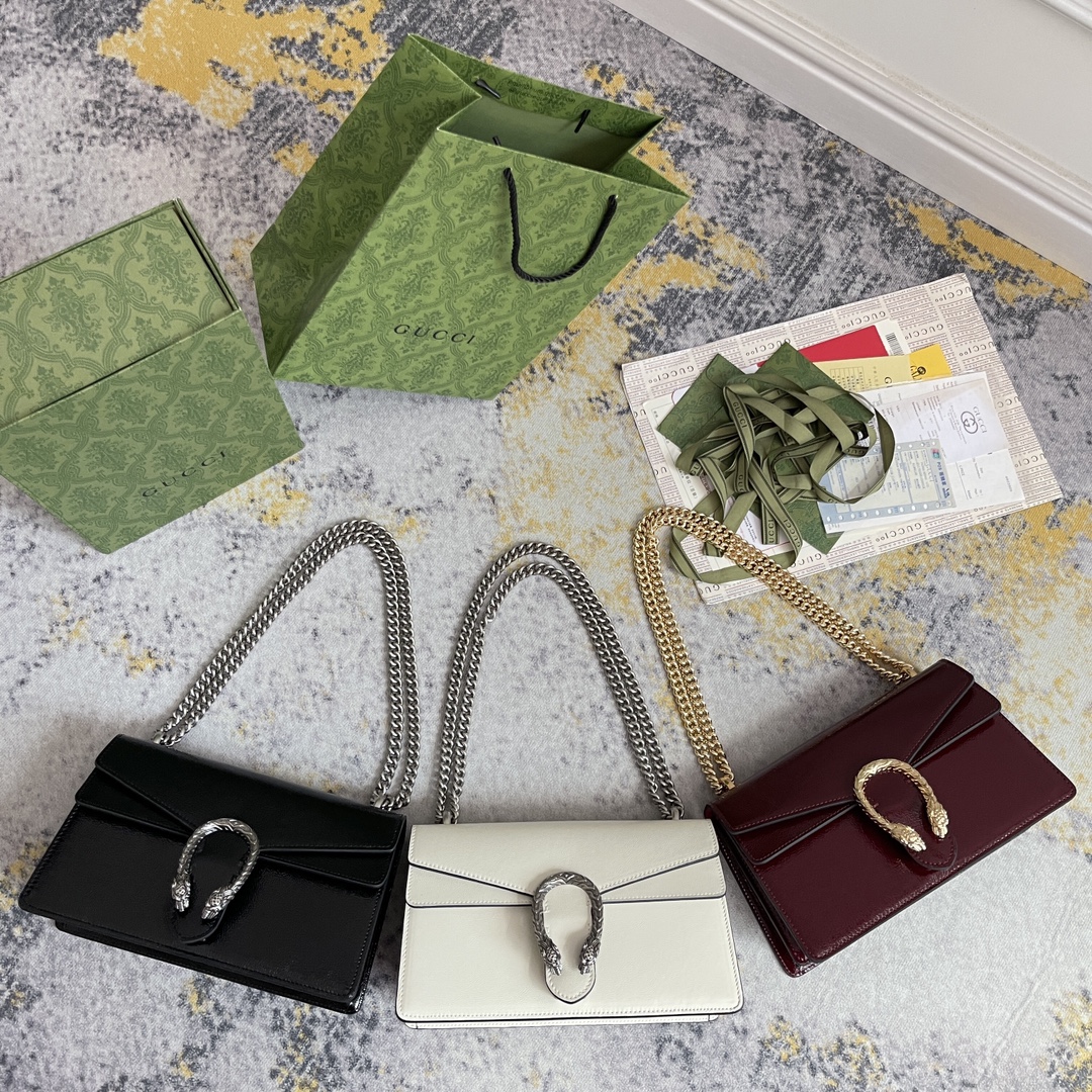 TOP GUCCI Dionysus  Handbags 17.5 X 11 X 6.5 cm/28 X 16 X 10.5 cm - 3 Colors