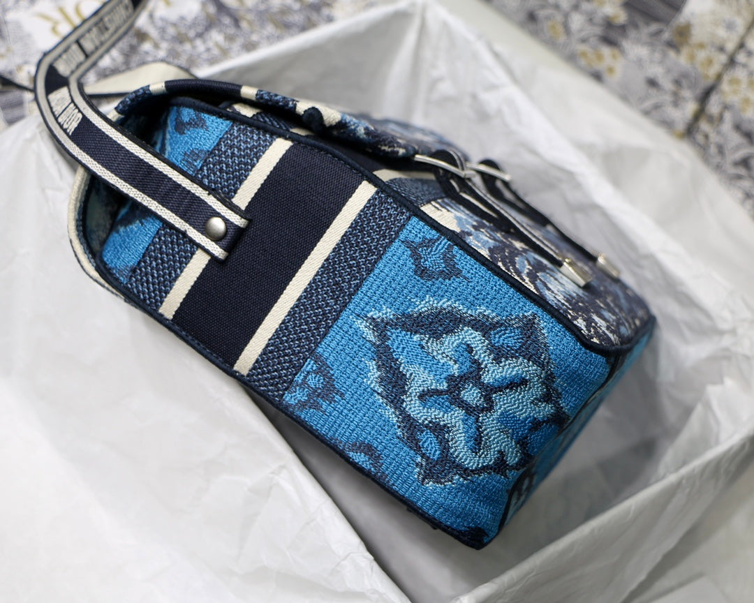 TOP Christian Dior Camp Messenger Bag - Blue Palm Trees