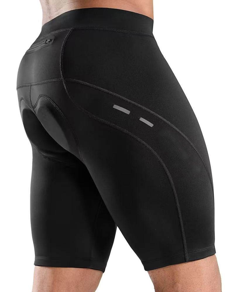 Mens Bike Shorts 4D Padded Cycling Road Biking Riding Biker Bicycle Mountain Cycle Shorts Zipper Pockets