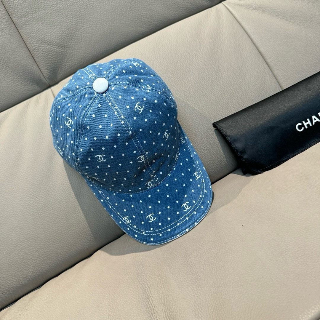 TOP CHANEL Baseball Hat - Denim Blue