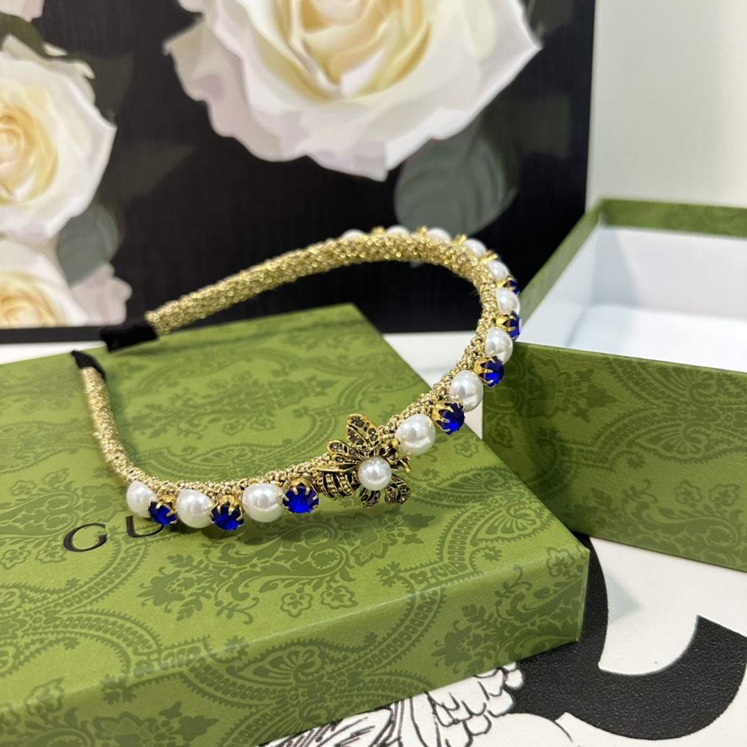 TOP GUCCI Bee Hardware Hair Hoop - 3 Colour