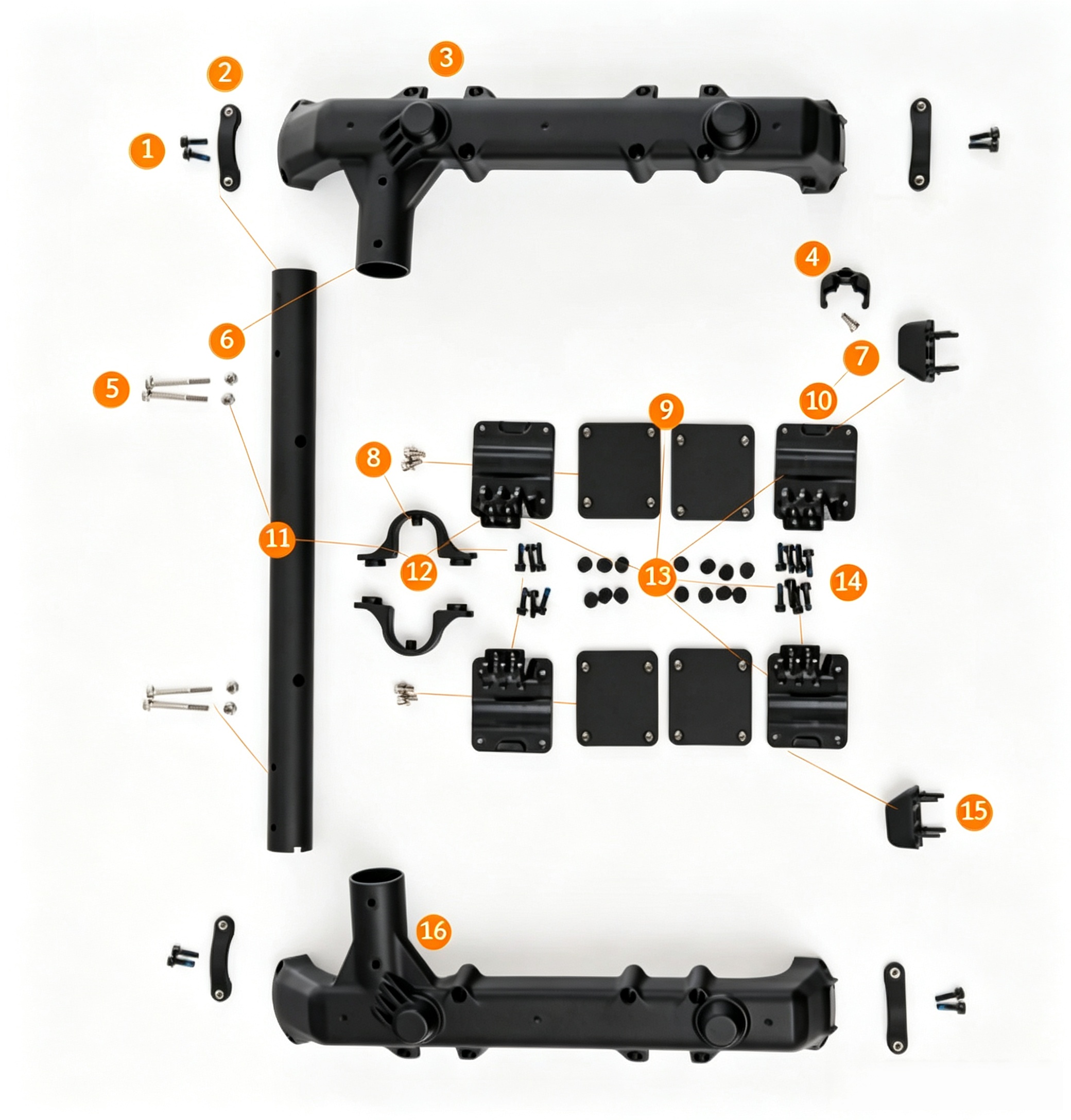 T100 Agricultural Drone Frame Carbon Fiber Connector Component Assembly Complete Drone Frame Kit Spare Parts for DJI Agras T100