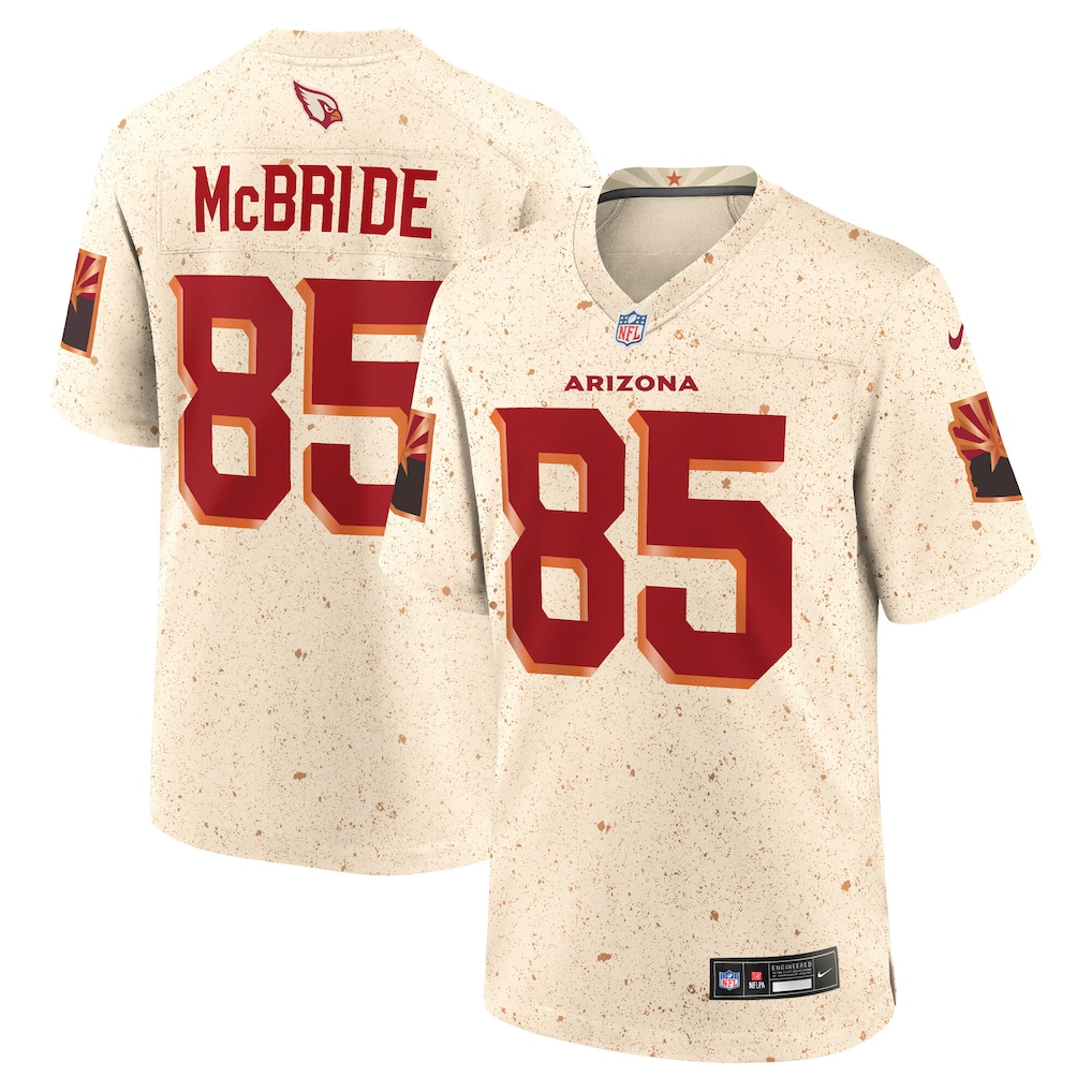 Men's Trey McBride Natural Arizona Cardinals 2025 Rivalries Collection Game Jersey