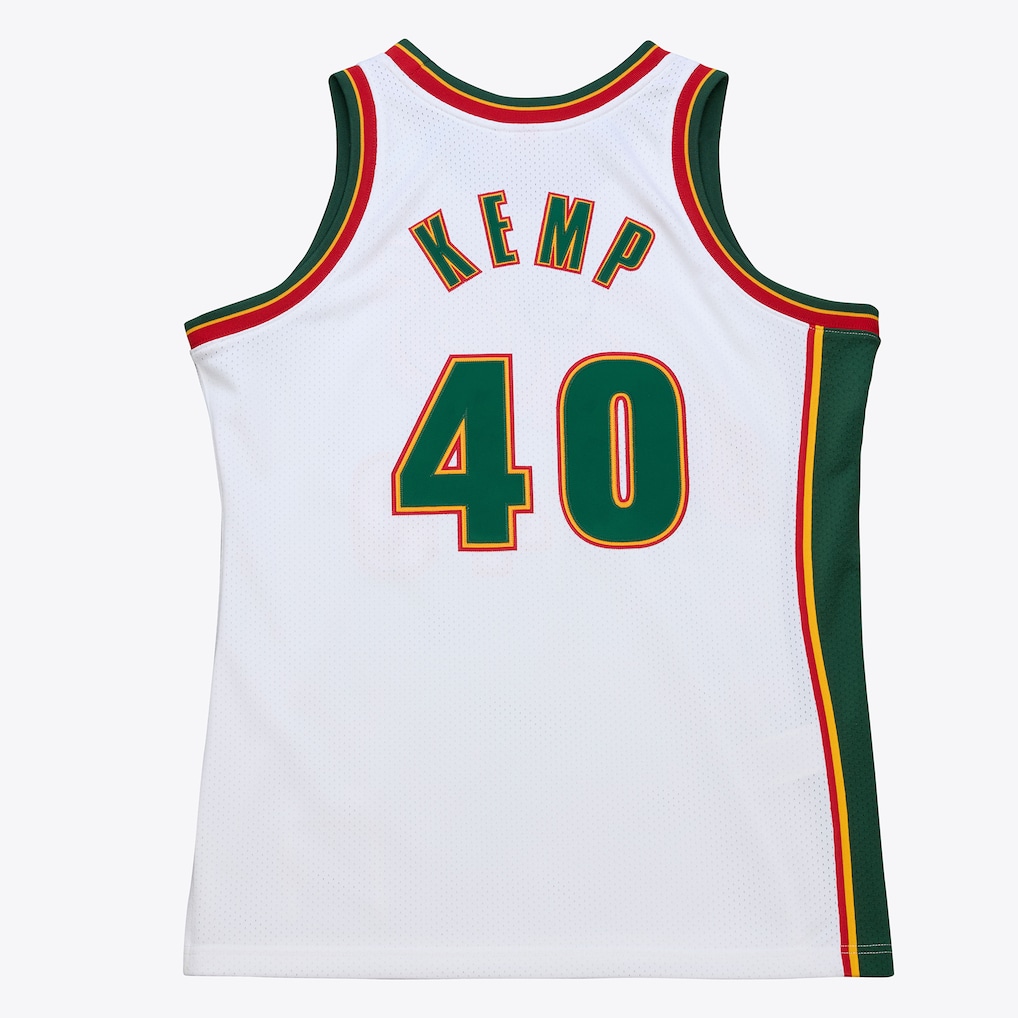 Seattle Supersonics Swingman Jersey Road Shawn Kemp 1995-96 - White