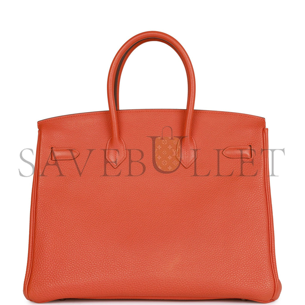 HERMES BIRKIN 35 CLEMENCE PALLADIUM HARDWARE (35*25*18cm)
