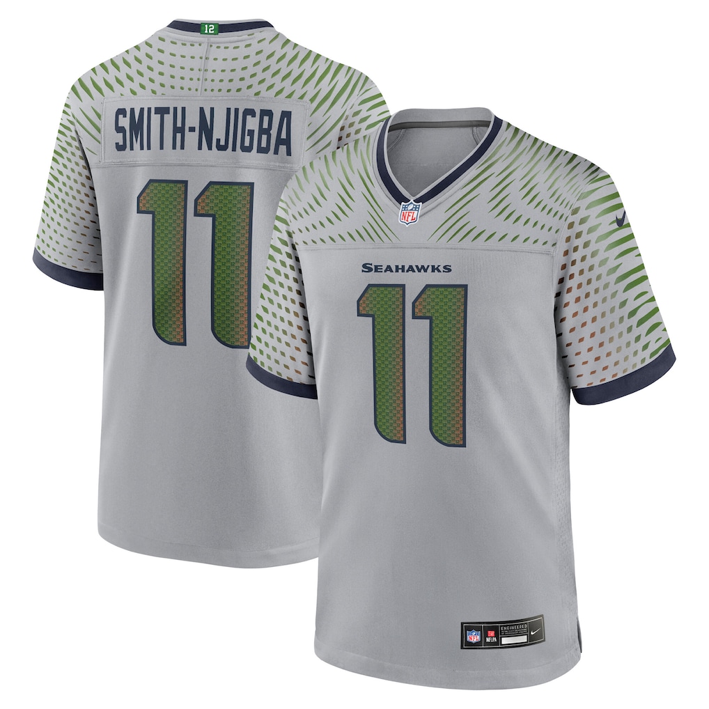 Men's Jaxon Smith-Njigba Wolf Gray Seattle Seahawks 2025 Rivalries Collection Game Jersey