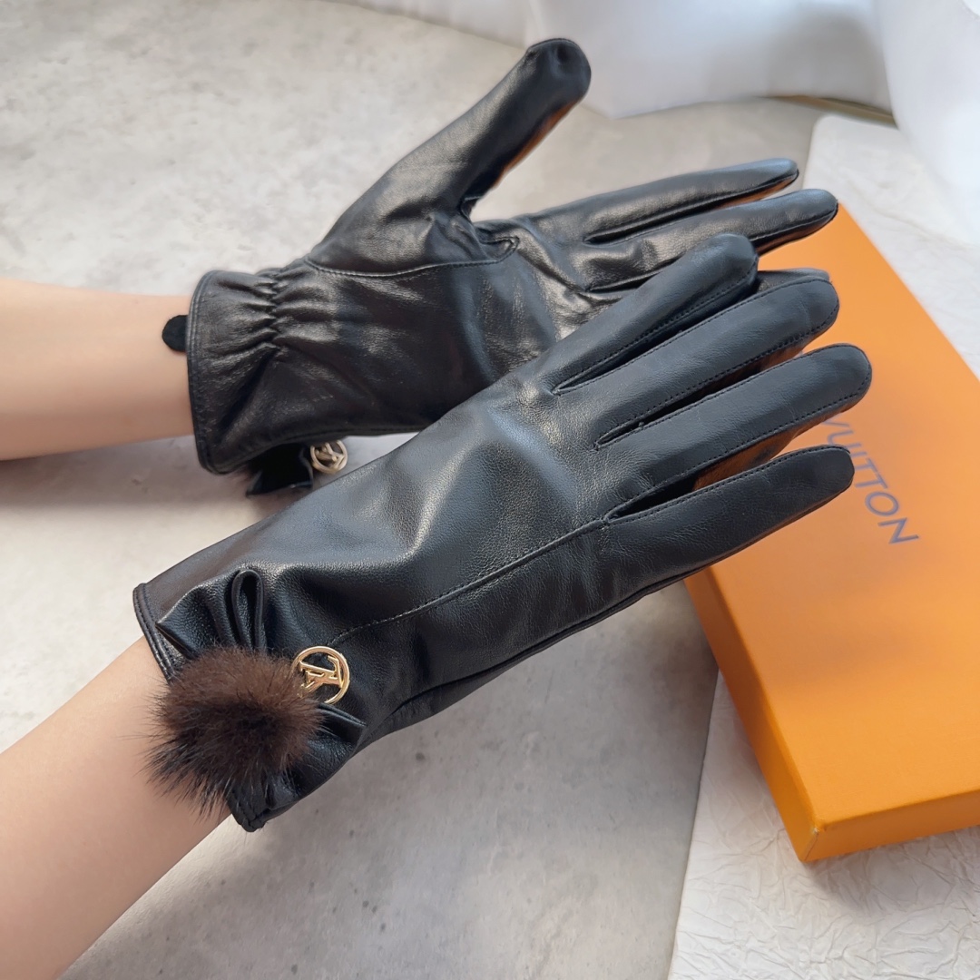 TOP Louis Vuitton LV LV Women's Sheepskin Gloves