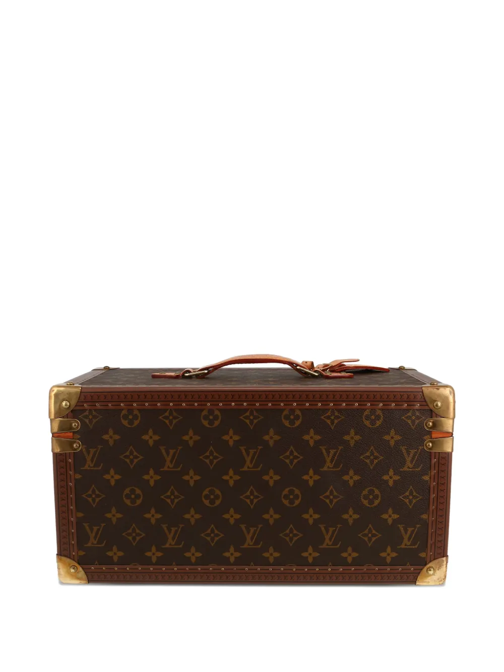 TOP Louis Vuitton LV MONOGRAM CANVAS BOITE BOUTEILLES TRUNK WITH BRASS HARDWARE 40 x 20 x 22 cm - Brown