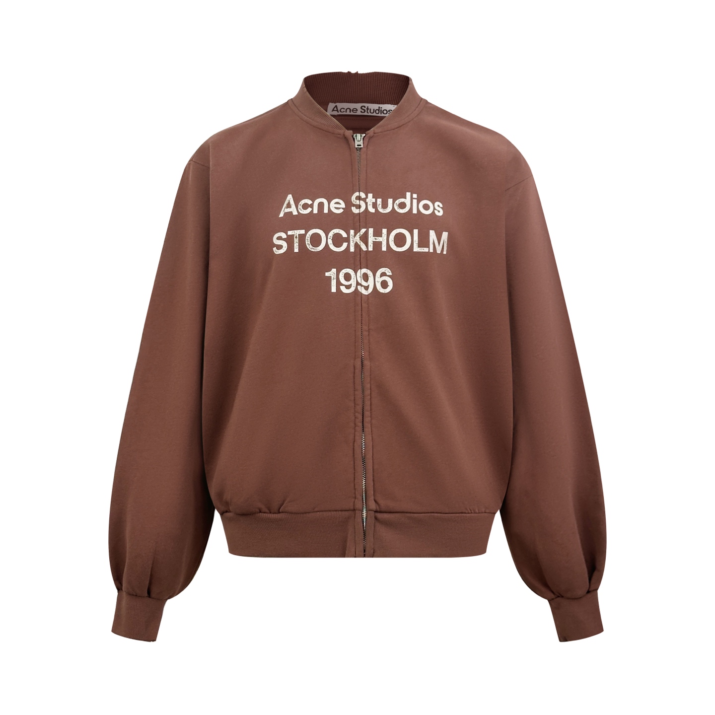 Acne Studios 喷绘做旧徽标棒球领夹克