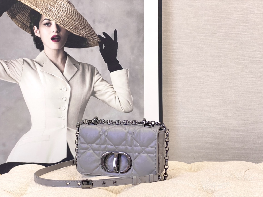 TOP Christian Dior Caro Bag 20 x 12 x 7 cm - Grey