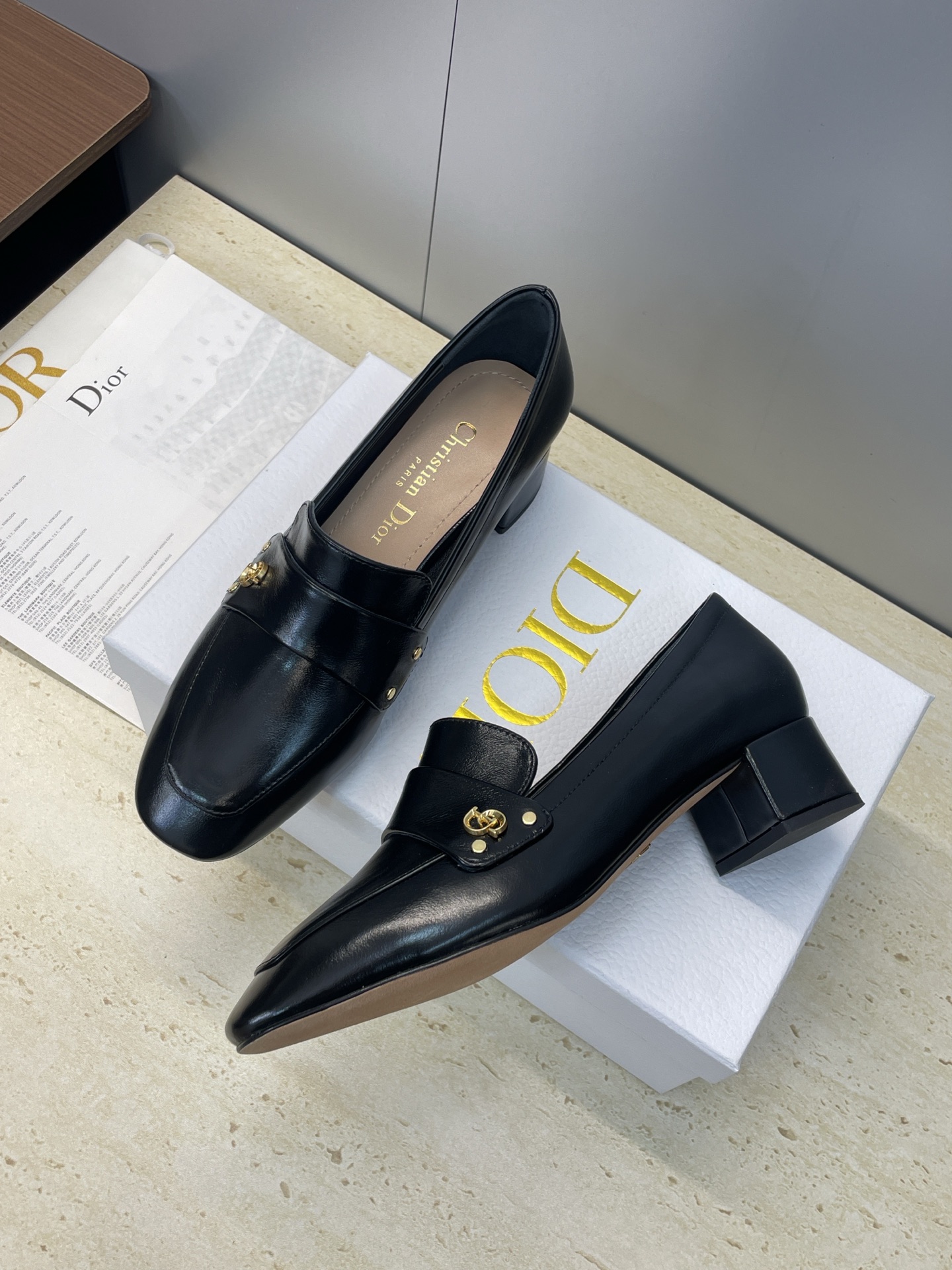 TOP Christian Dior D-New Ballet Mary Jane Shoes Low Heel - 4 Color