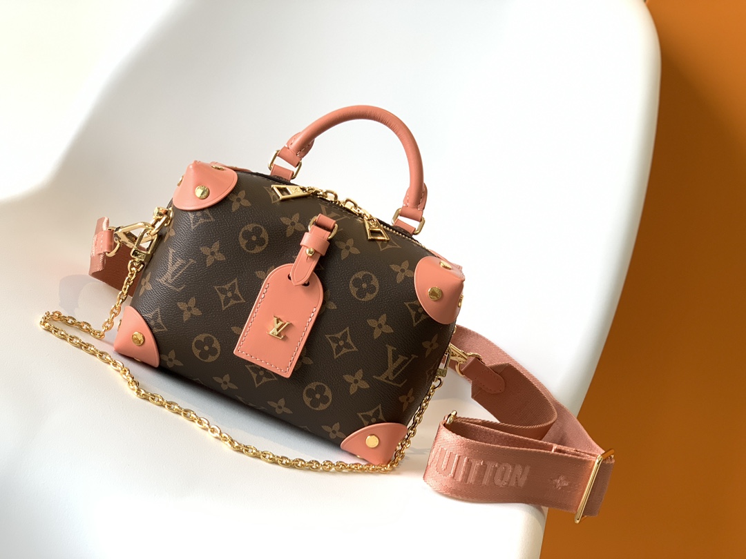 TOP Louis Vuitton LV Petite Malle Soul Handbag 20x14x7.5cm - 4 Colors&GHW