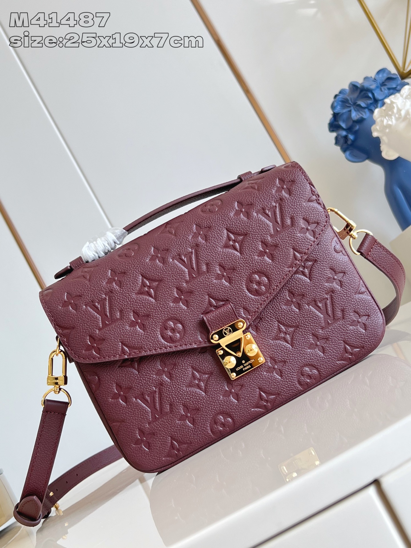 TOP Louis Vuitton LV Pochette Métis 25 x 19 x 7 cm-  Claret