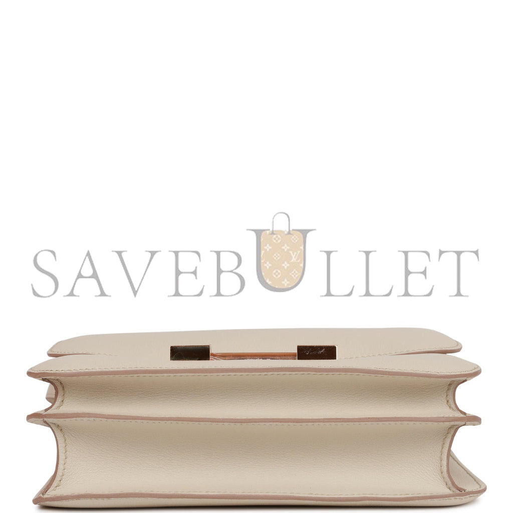 HERMES MASTER CONSTANCE 24 GRIS PERLE EVERCOLOR ROSE GOLD HARDWARE 39830448537694 (24cm)