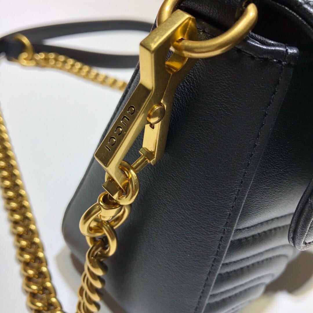 TOP GUCCI  Marmont Bag Top Handle Small 27*13.5*10 - BLACK