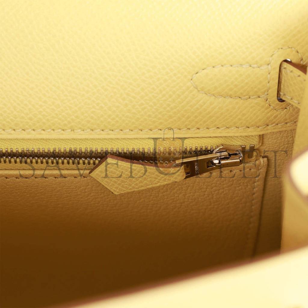HERMES KELLY 25 EPSOM PALLADIUM HARDWARE (25*17*7cm)