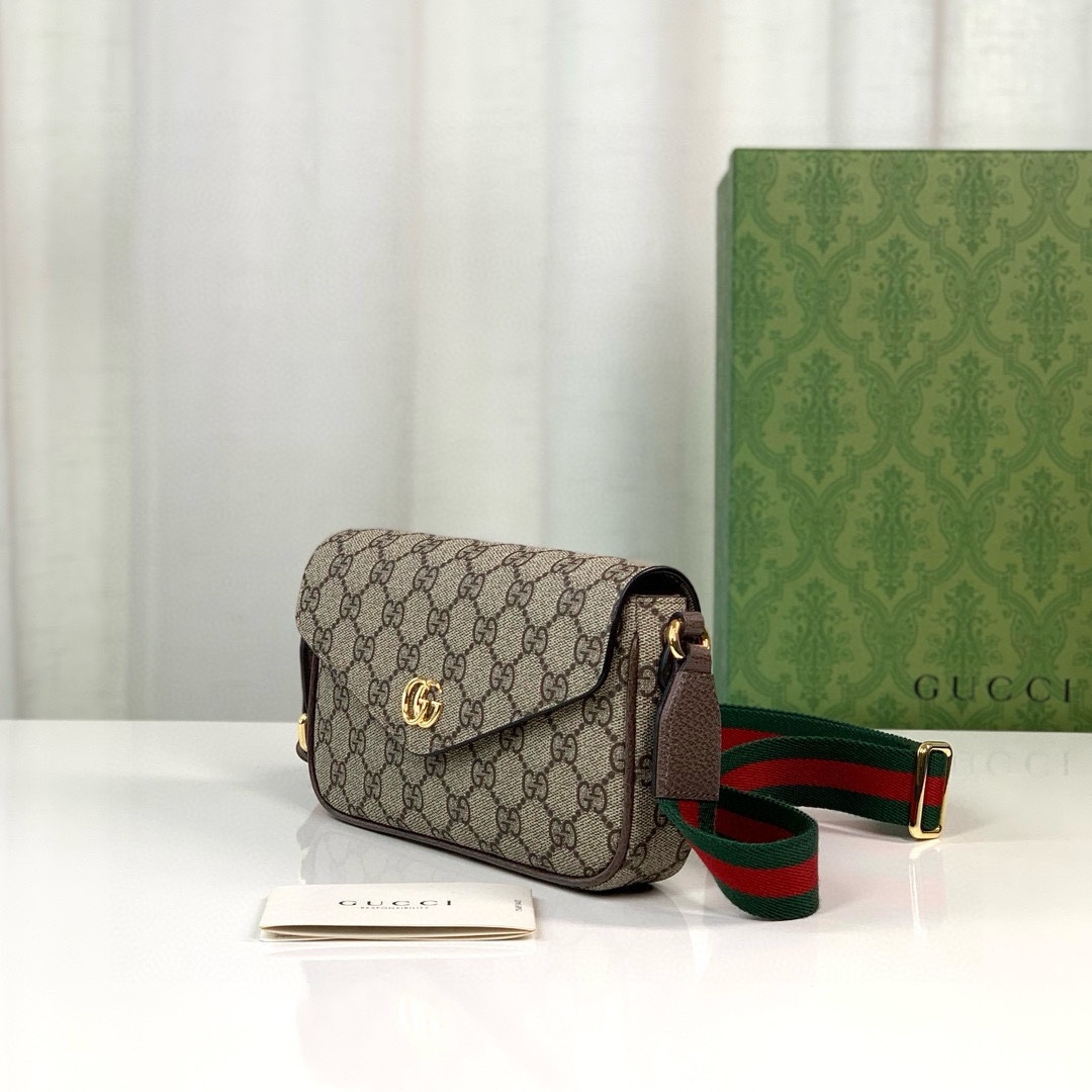 TOP GUCCI Ophidia Bag Mini 13X22X4cm - Brown