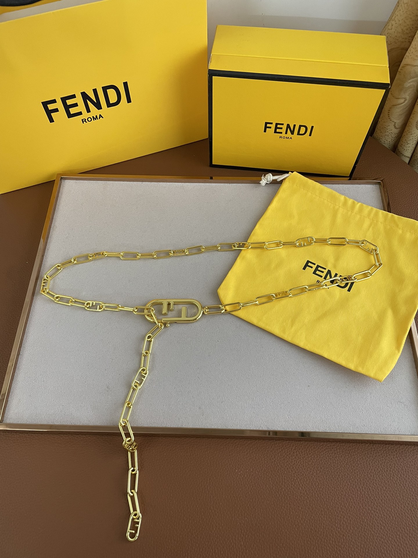 TOP FENDI Waist Chain - Gold