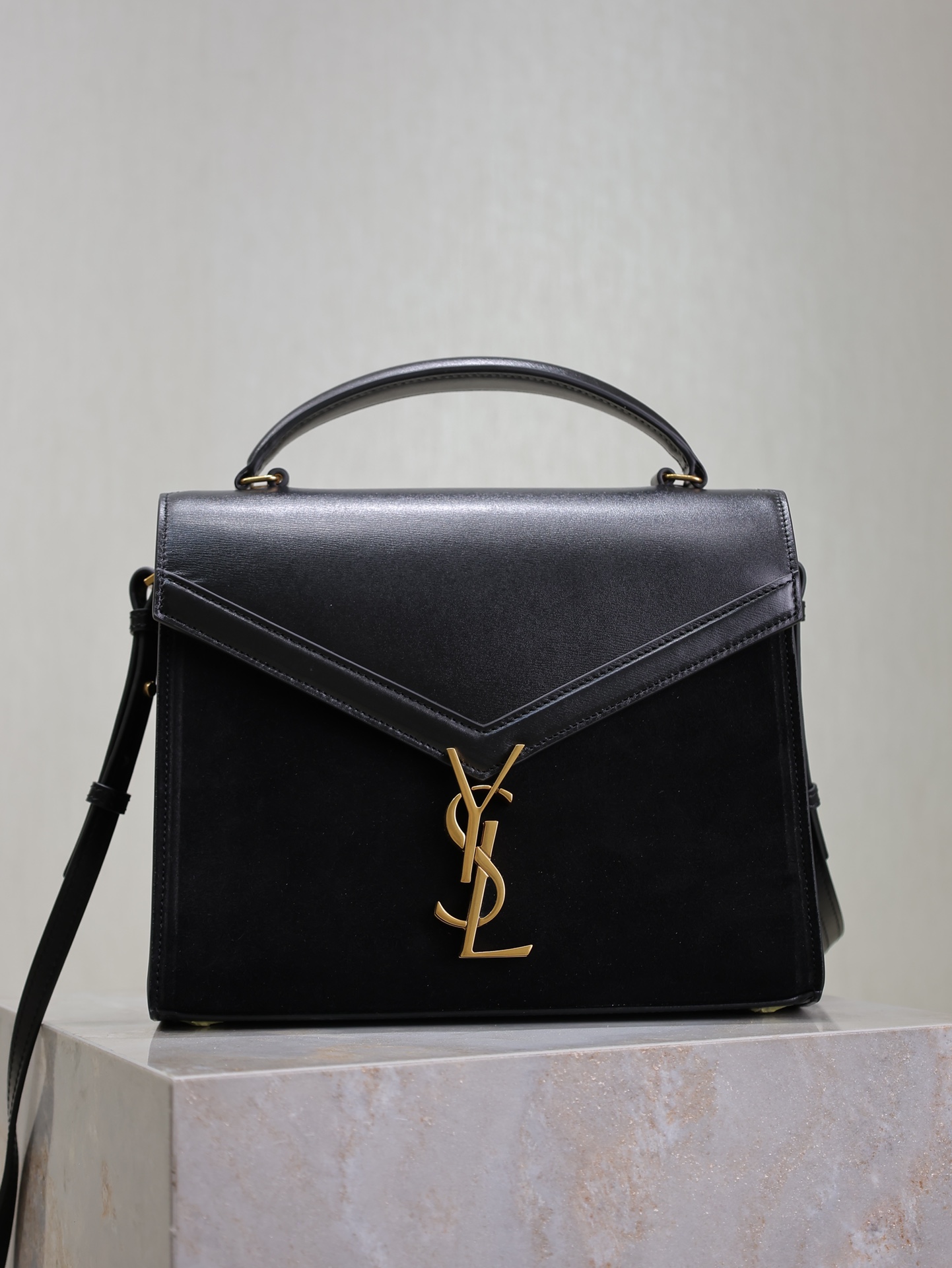 TOP Yves Saint Laurent YSL Suede Cassandra Clasp Bag 24.5×20×11.5cm- 3 Colors&GHW