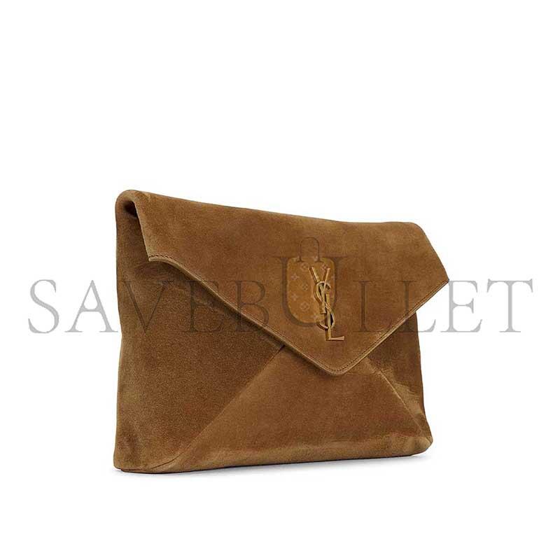 YSL LARGE ENVELOPE FLAP CLUTCH BAG IN SUEDE 769307 (29.5*18*4.5cm)