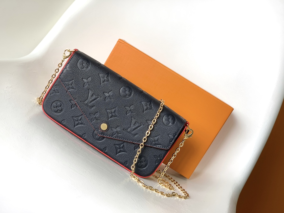 TOP Louis Vuitton LV £V Felicie Empreinte Pochette 21.0 x 12.0 x 3.0 cm- 6 Colors