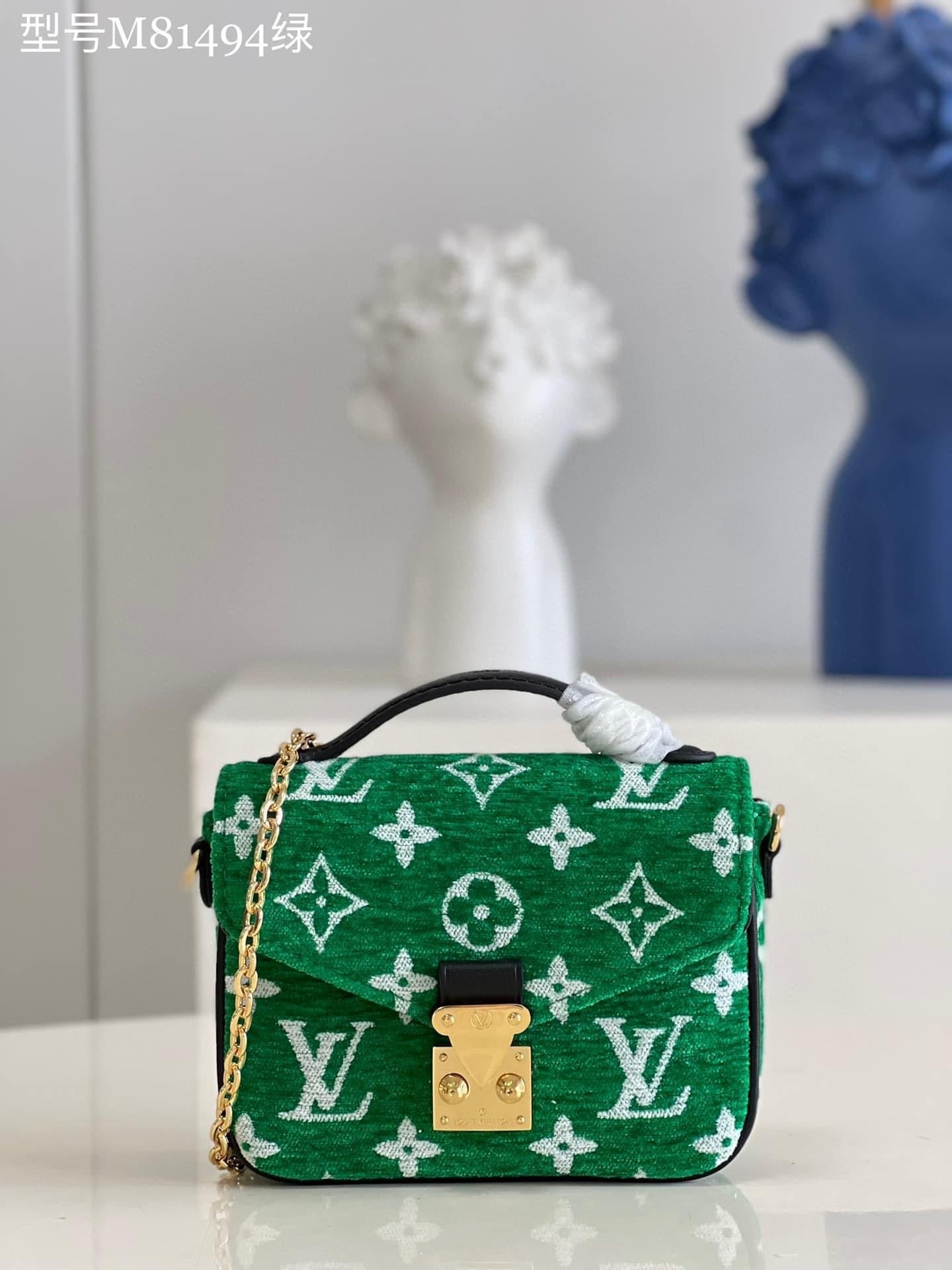 TOP Louis Vuitton LV Micro Velvet Metis  14x11x3.5cm - Green