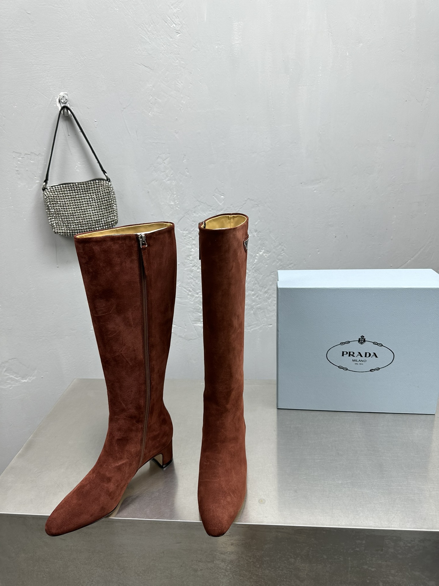 TOP PRADA Cowhide Side Zippered Boots - 3 Colors