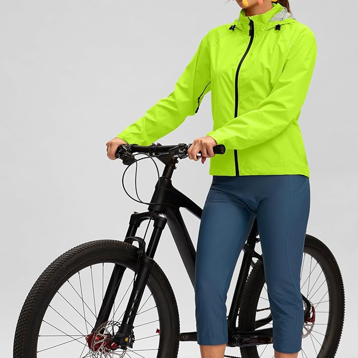 Womens Cycling Rain Jackets Waterproof Windbreaker Lightweight