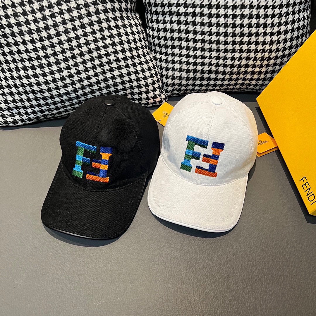 TOP FENDI New Embroidery Baseball Cap - Two Colors