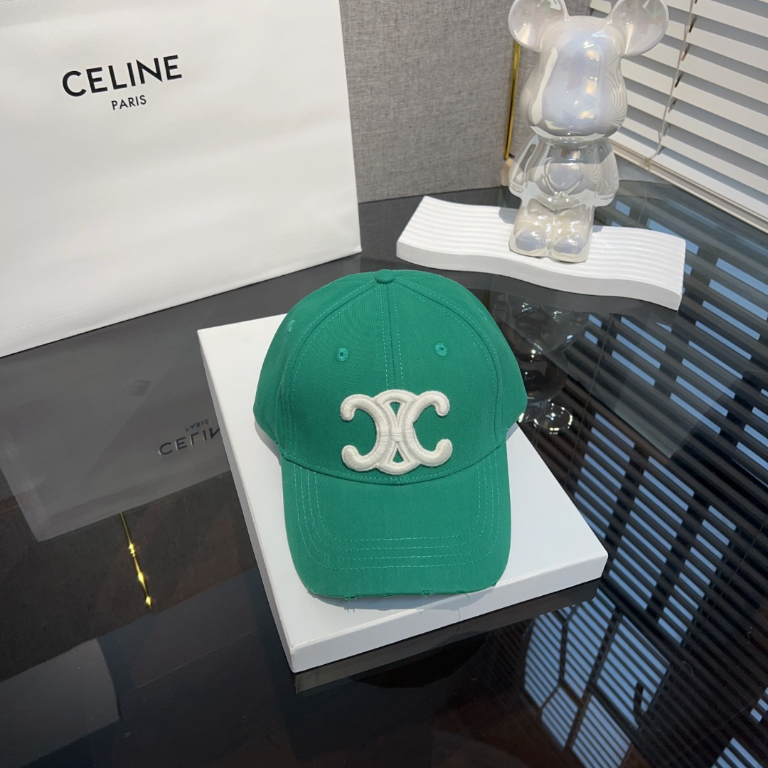 Ceiline Letter Embroidered Cap   Sunhat （Replica）