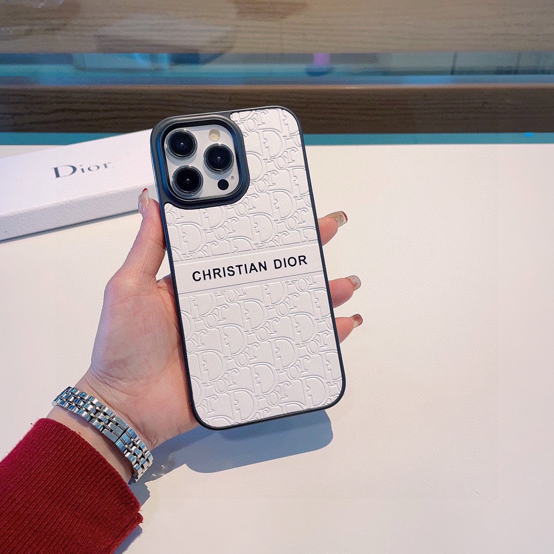 TOP Christian Dior Embossed Iphone case - 2 Colors