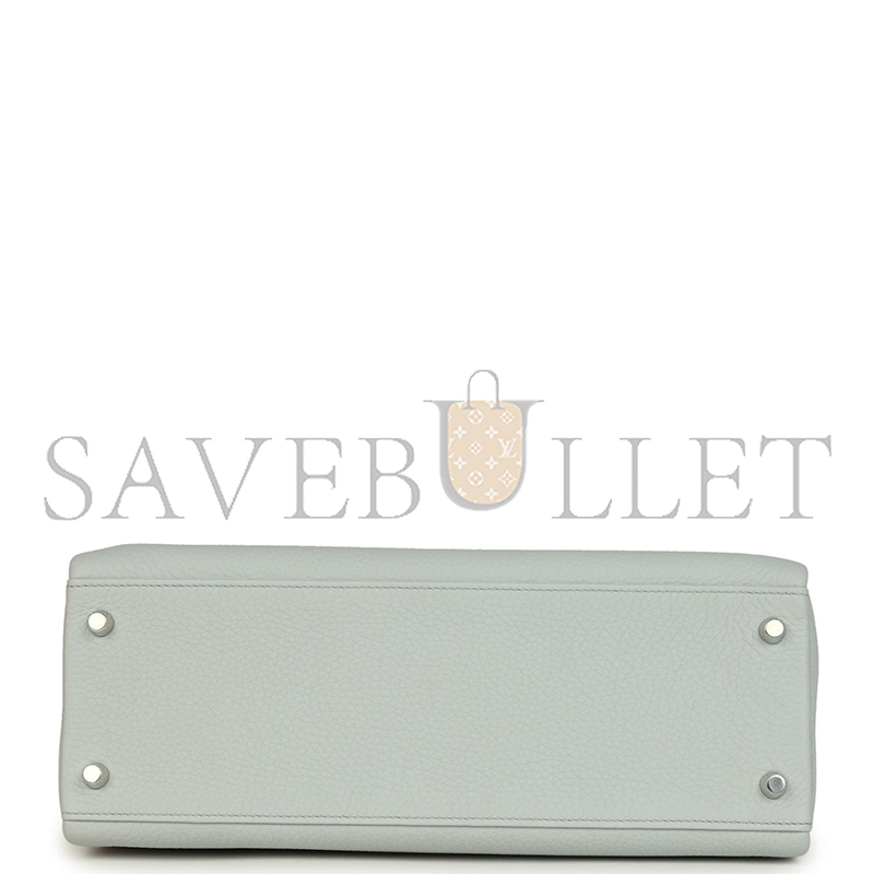 HERMÈS MASTER KELLY RETOURNE 32 BLEU PALE CLEMENCE PALLADIUM HARDWARE (32*23*12cm)