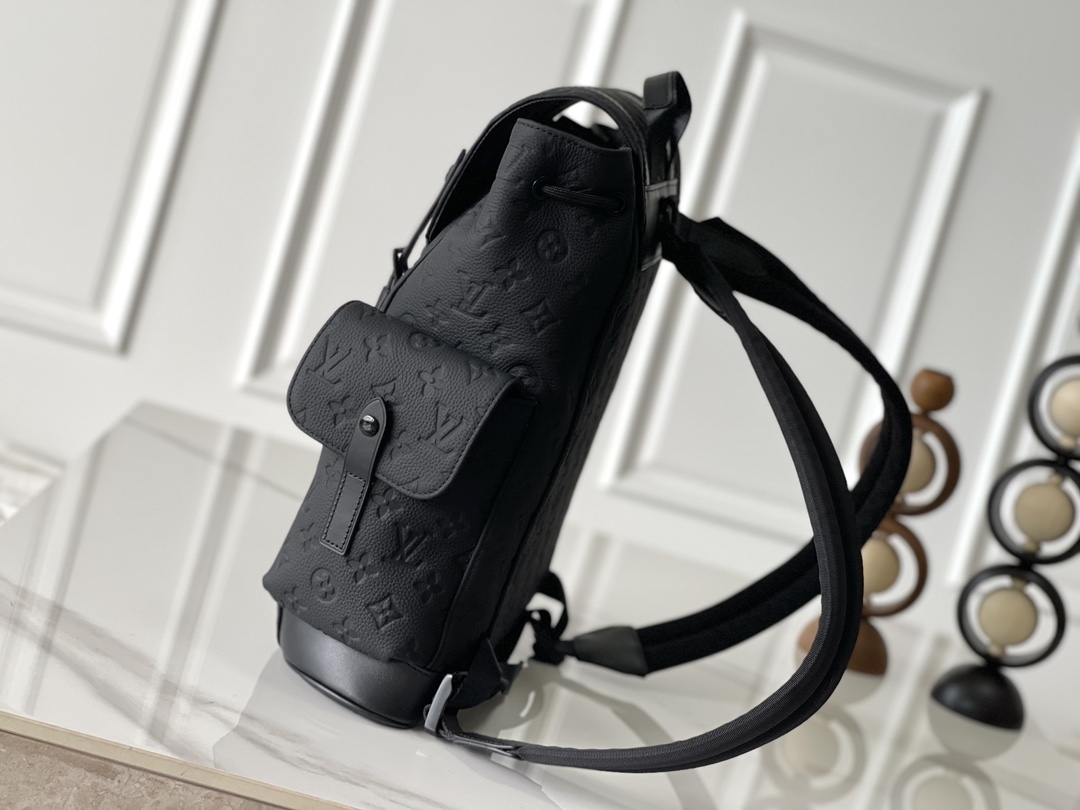 TOP Louis Vuitton LV Christopher Backpack 32x39x12cm/41×48×13cm - Black
