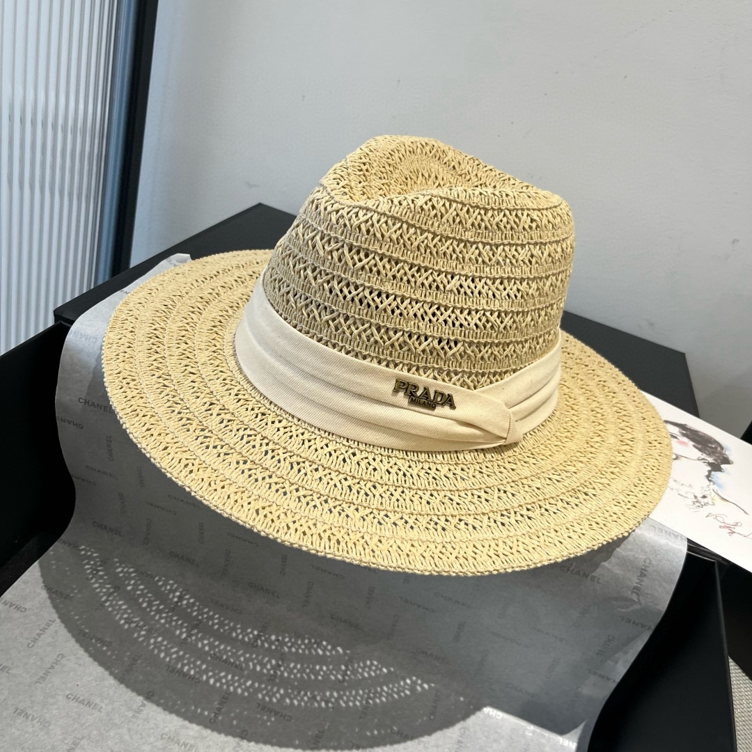 TOP PRADA Straw Hat - 2 Colors
