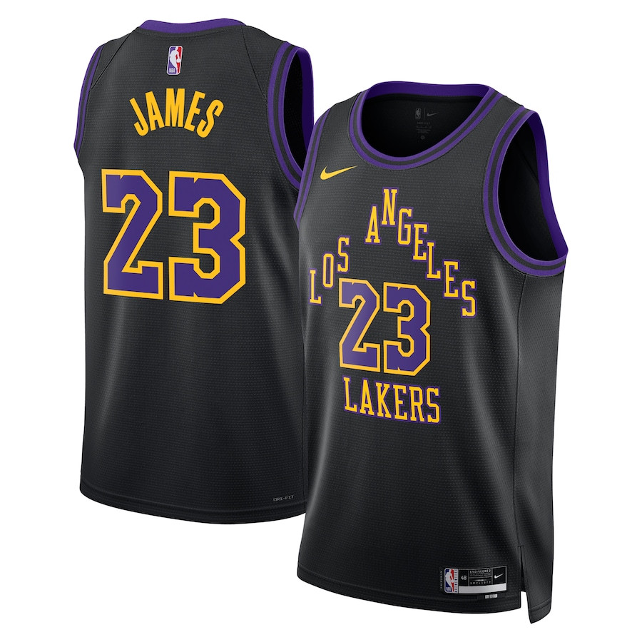 LeBron James #23 Los Angeles Lakers City Edition 2025-26 Fan Jersey – Black