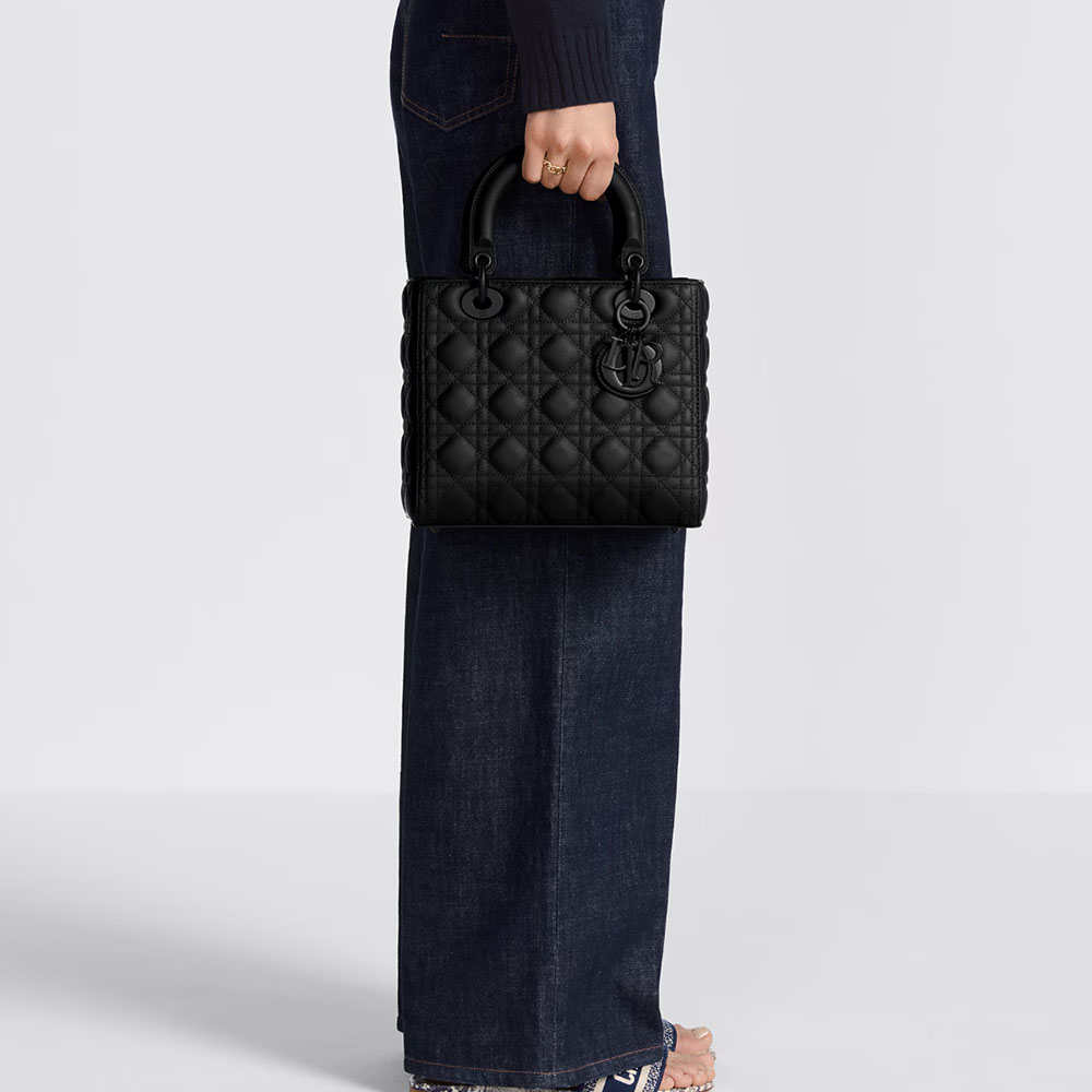 Dior The LADY DIOR Medium Bag-Matte cowhide leather（10A Mirror Version）
