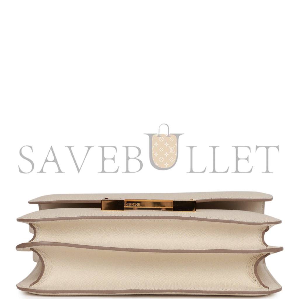 HERMES CONSTANCE 18 CRAIE EPSOM GOLD HARDWARE (18*15*4cm)