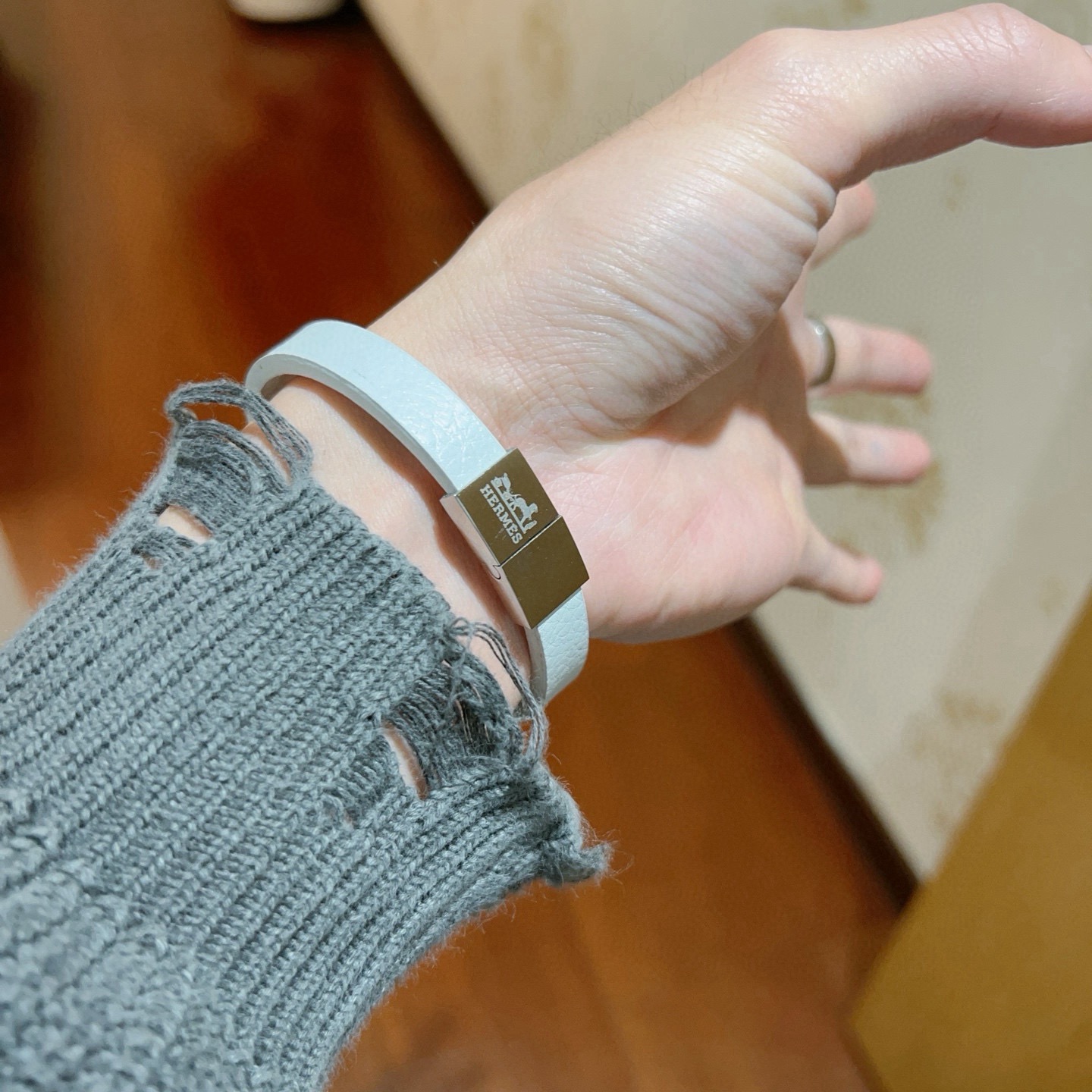 TOP HERMES Bracelet- White